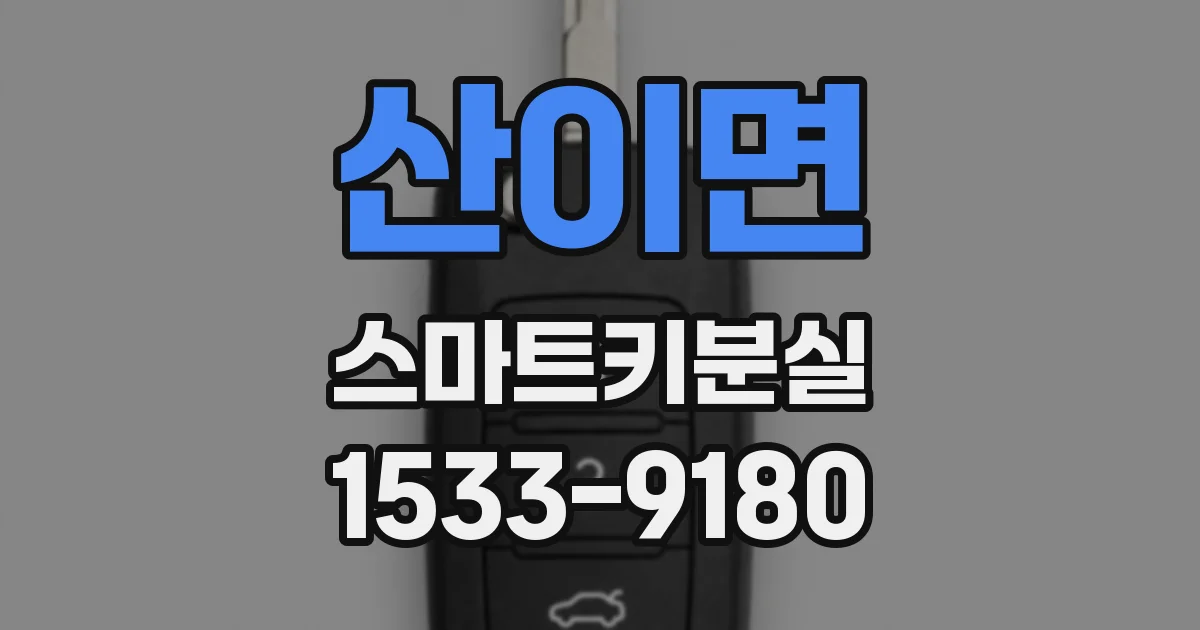 산이면 스마트키분실