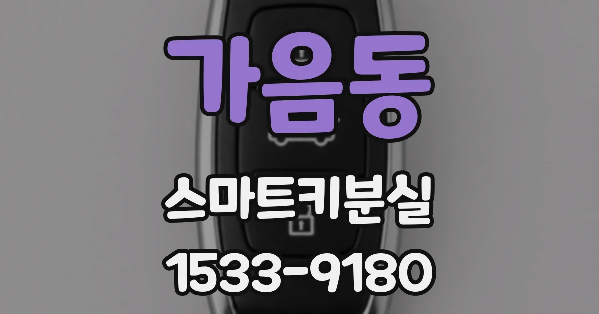 가음동 스마트키분실