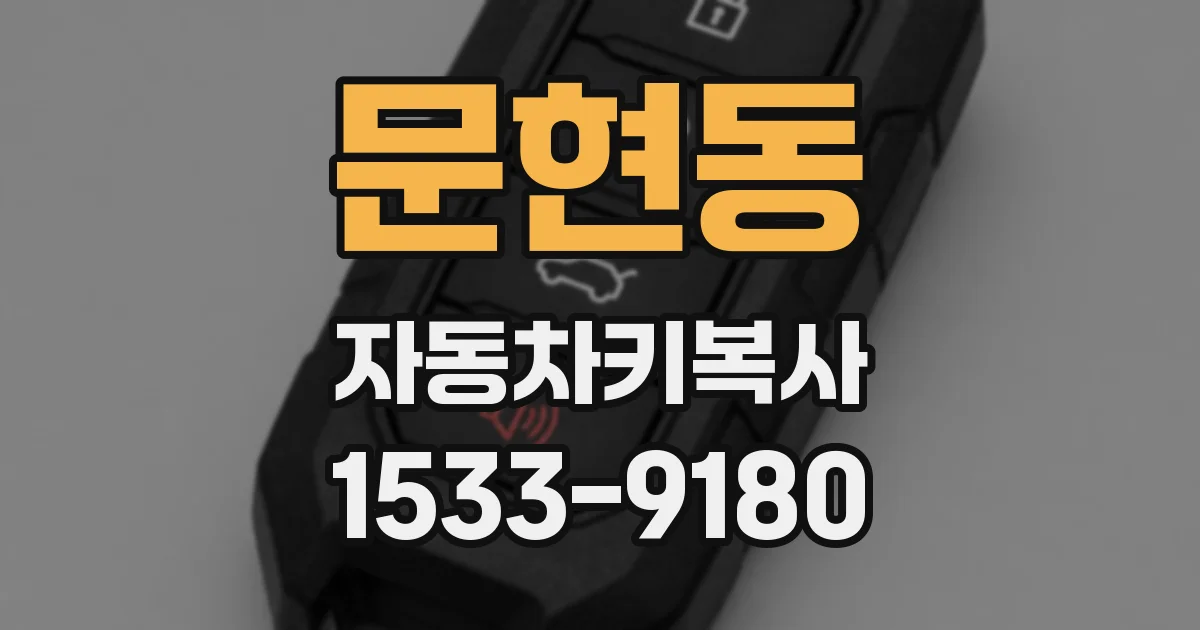문현동 자동차키복사