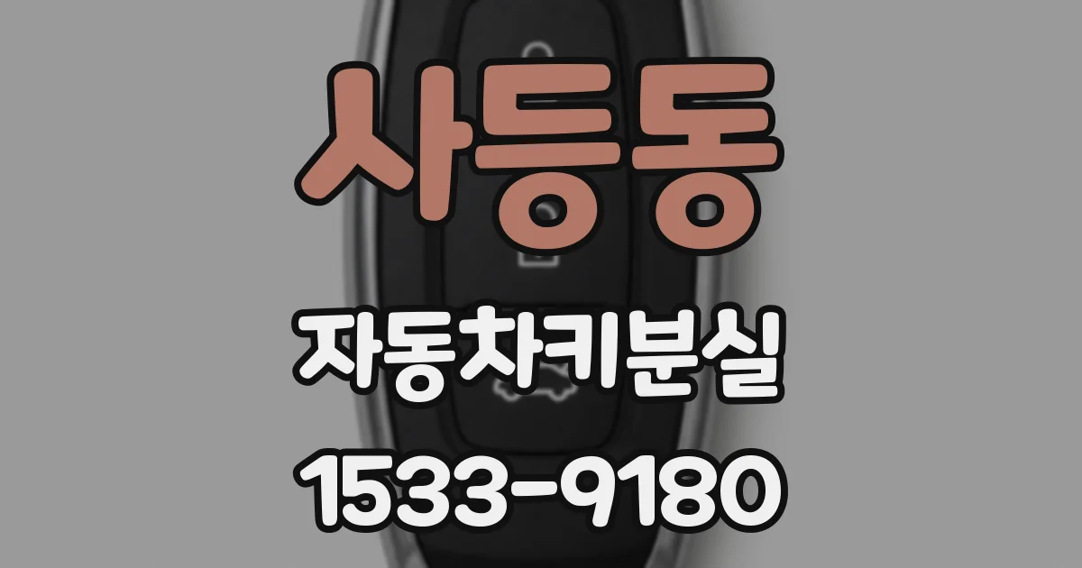 사등동 자동차키분실