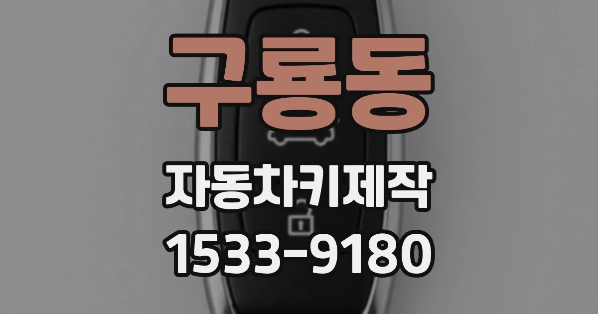 구룡동 자동차키제작