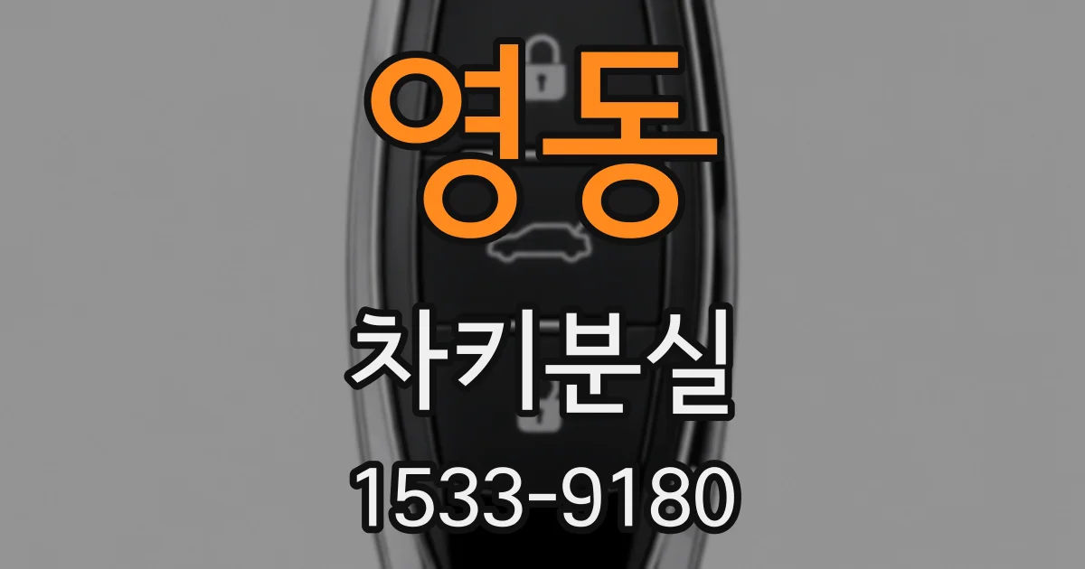 영동 차키분실