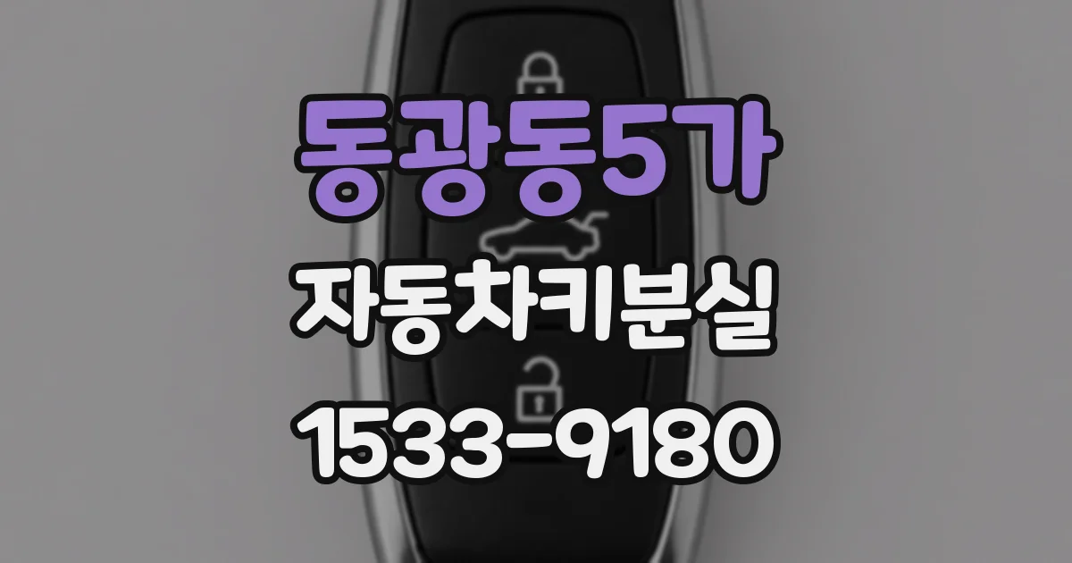 동광동5가 자동차키분실