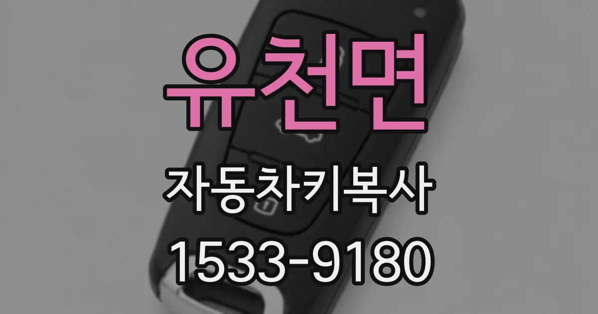 유천면 자동차키복사