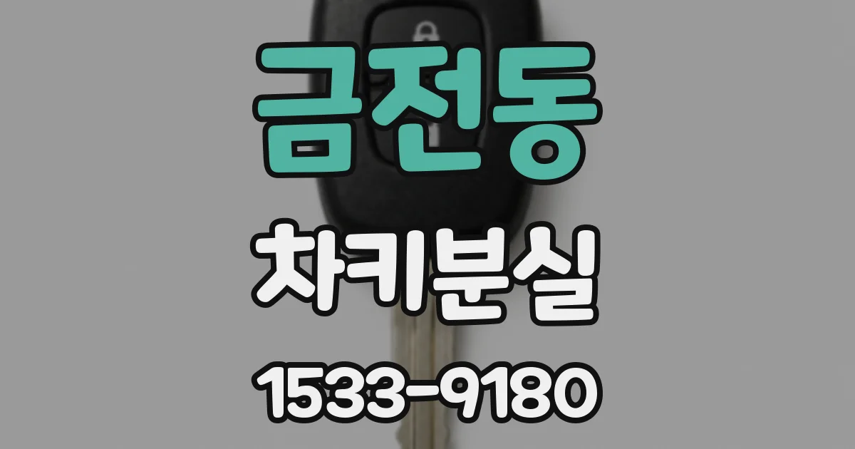 금전동 차키분실