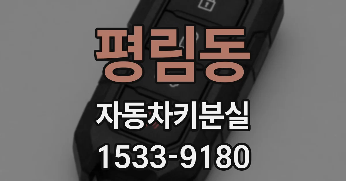 평림동 자동차키분실