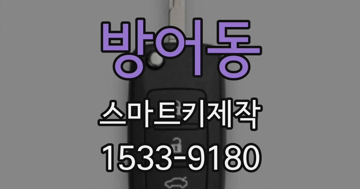 방어동 스마트키제작