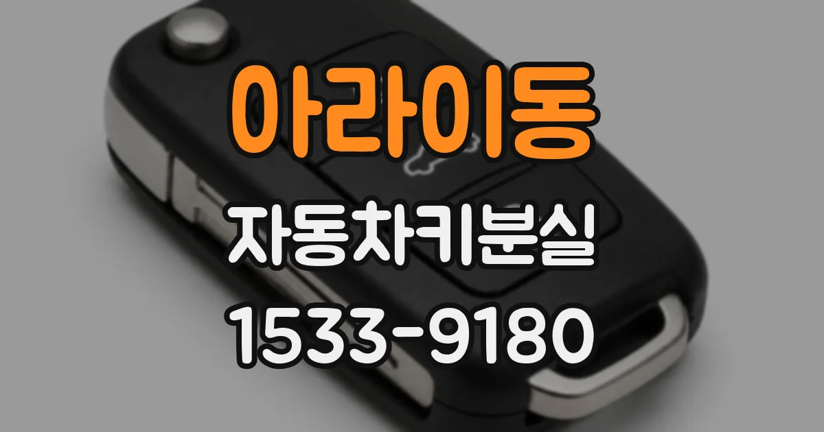 아라이동 자동차키분실