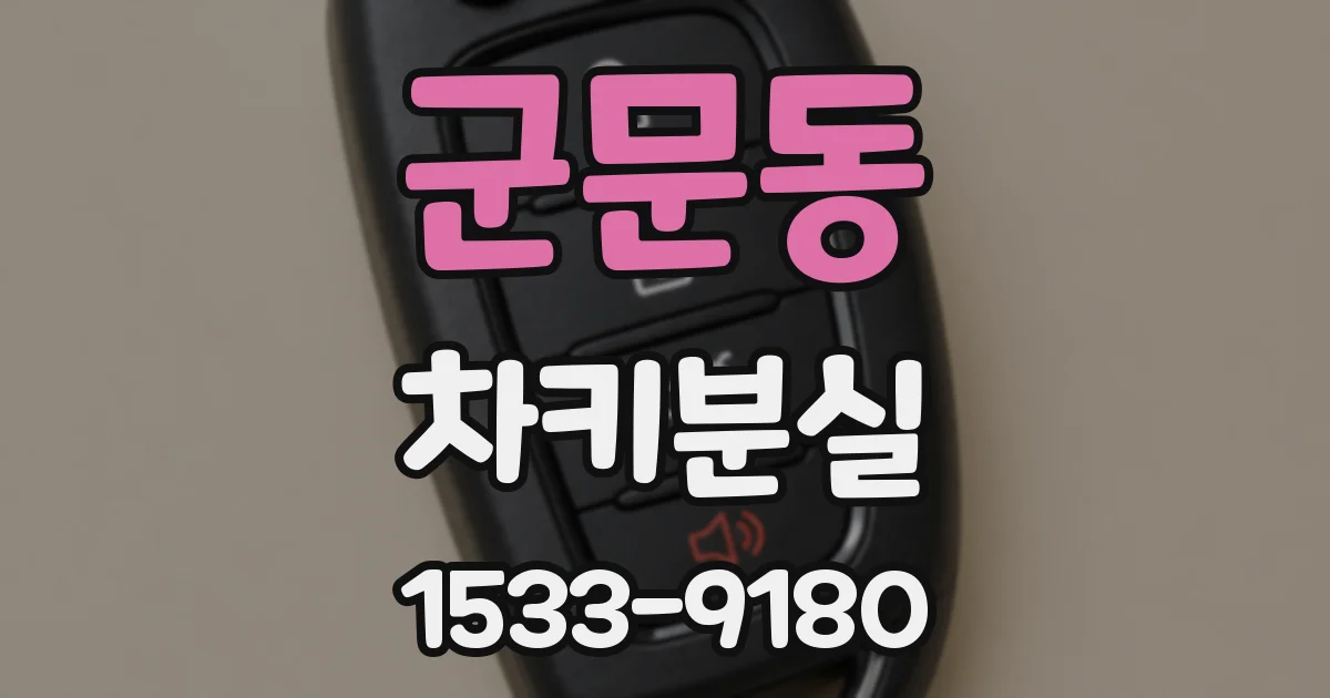 군문동 차키분실