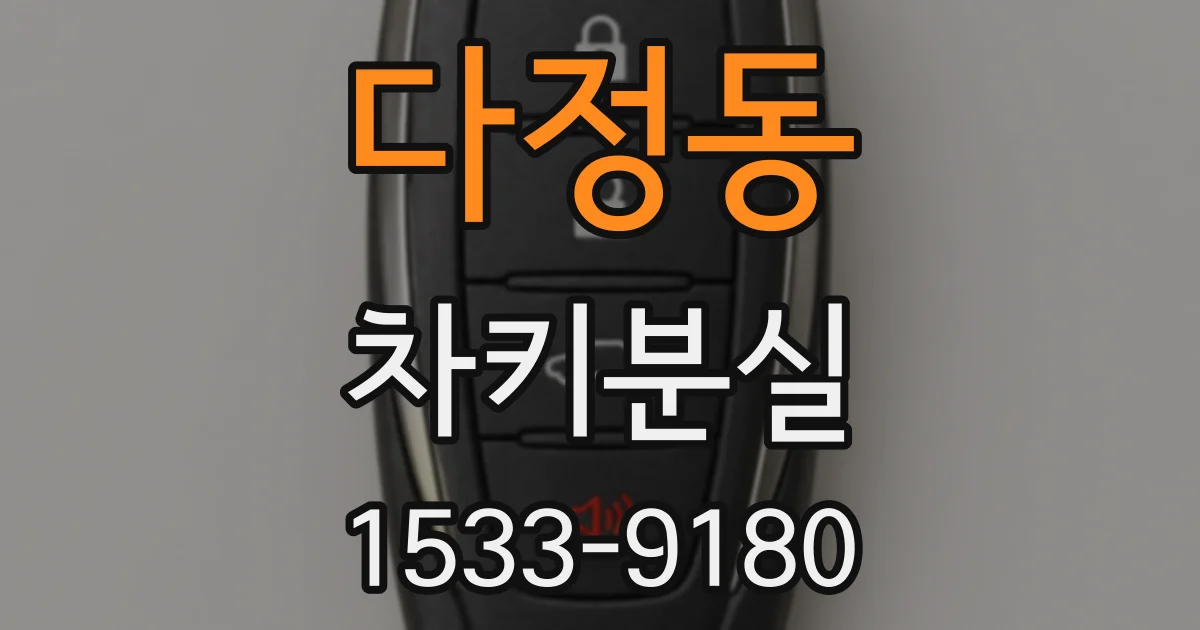 다정동 차키분실