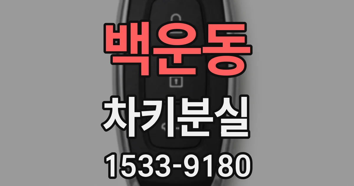 백운동 차키분실