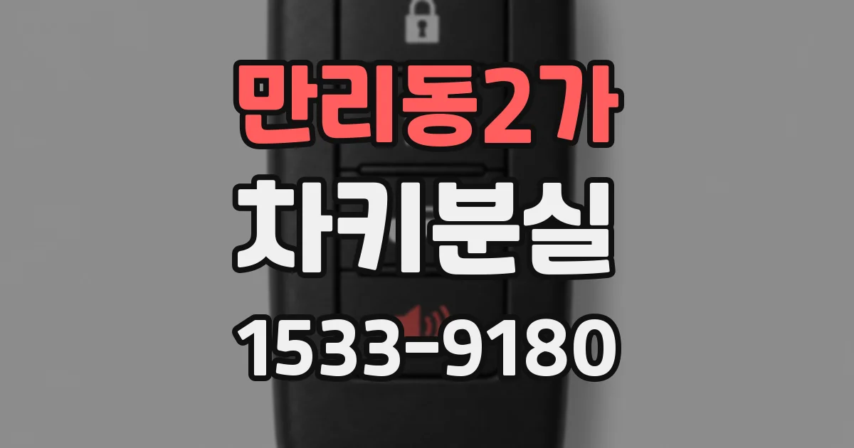 만리동2가 차키분실