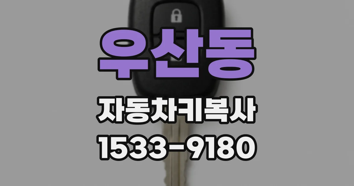 우산동 자동차키복사