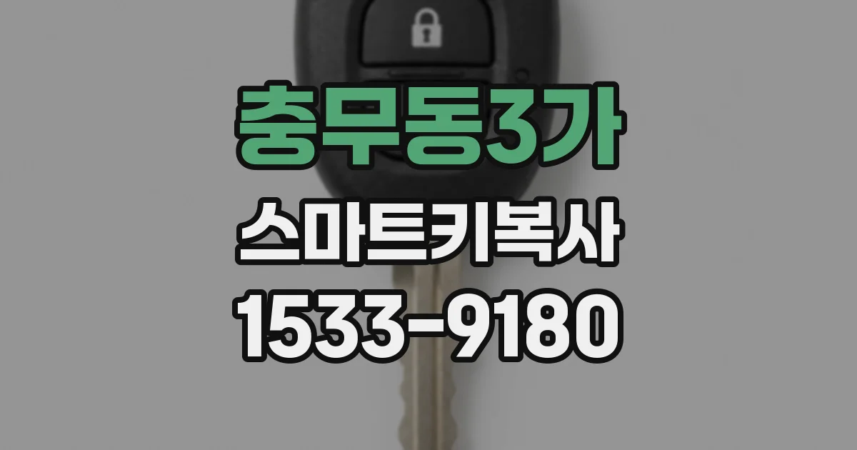 충무동3가 스마트키복사