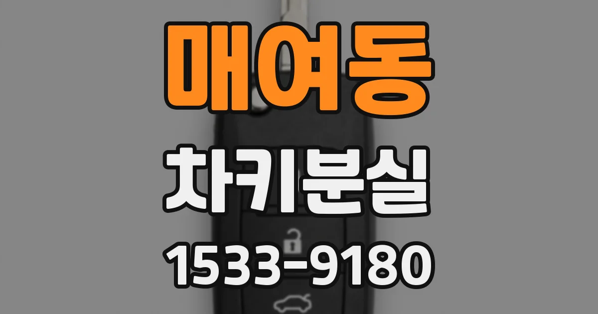 매여동 차키분실