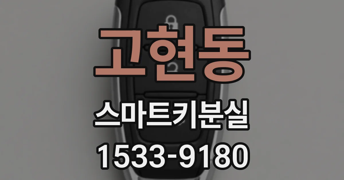고현동 스마트키분실