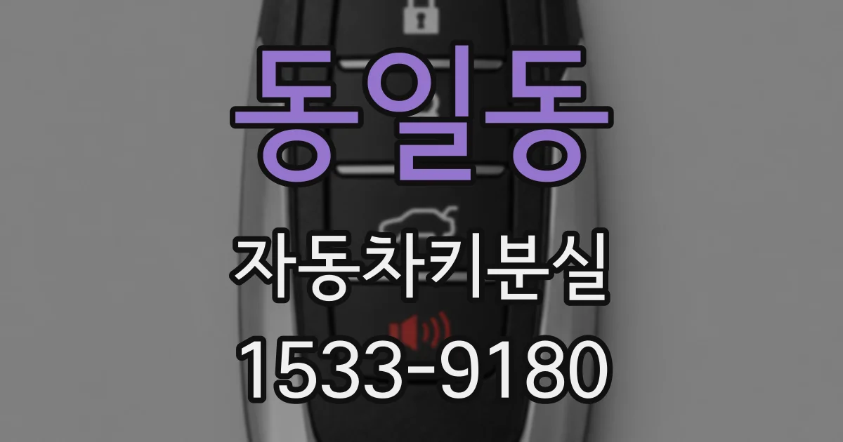 동일동 자동차키분실