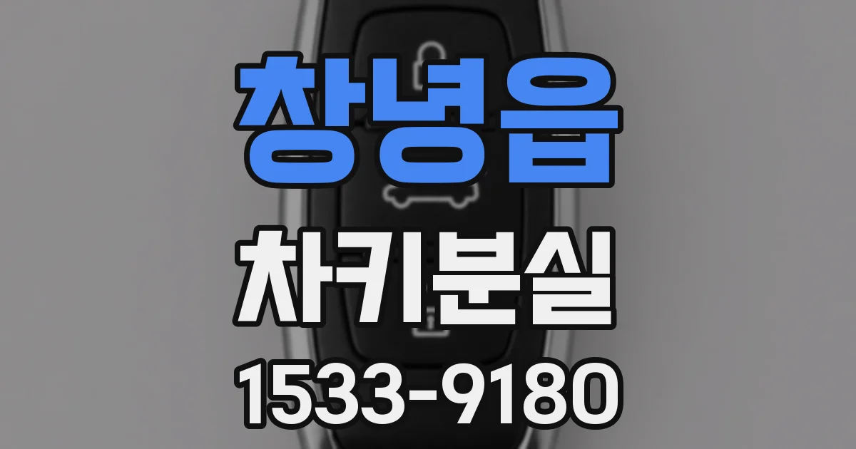 창녕읍 차키분실