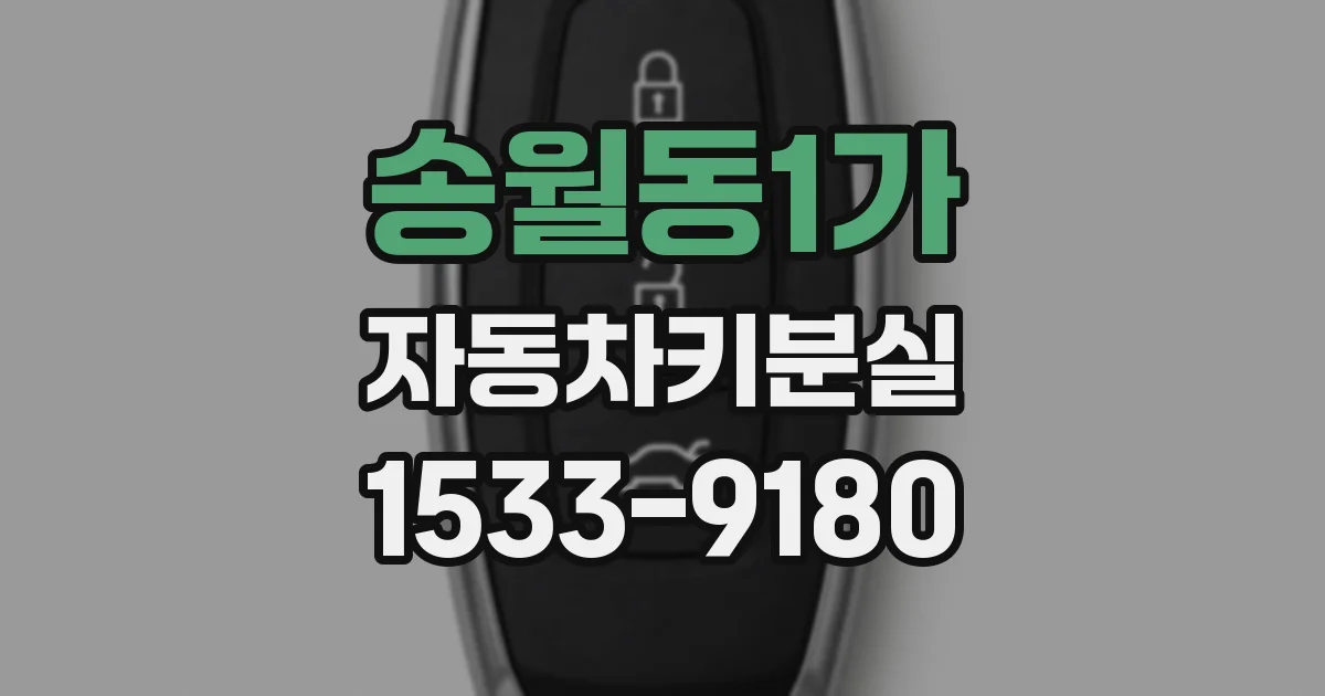 송월동1가 자동차키분실
