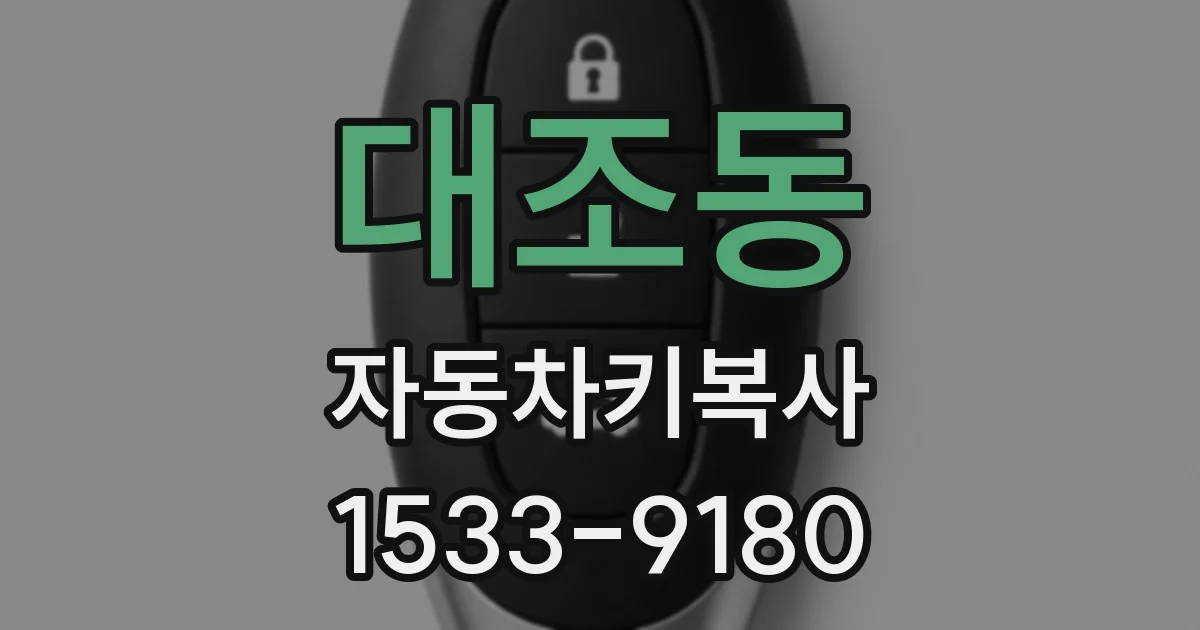 대조동 자동차키복사