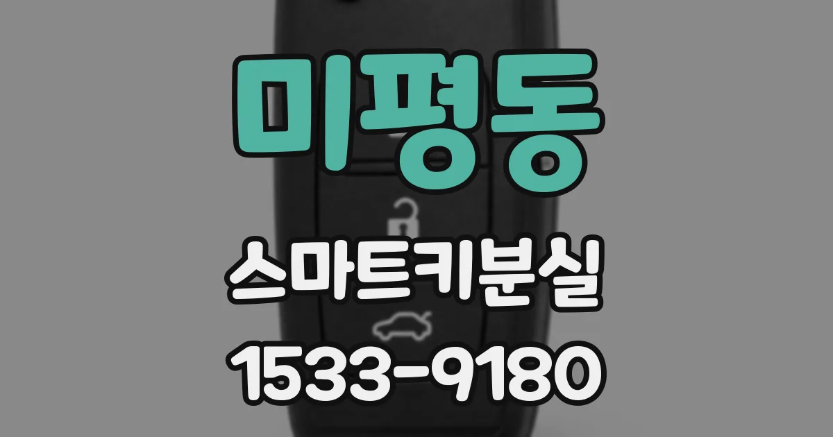 미평동 스마트키분실