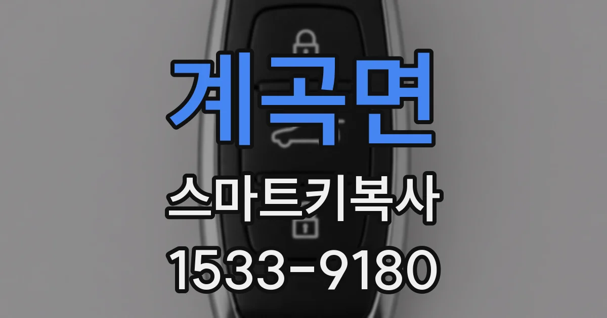 계곡면 스마트키복사
