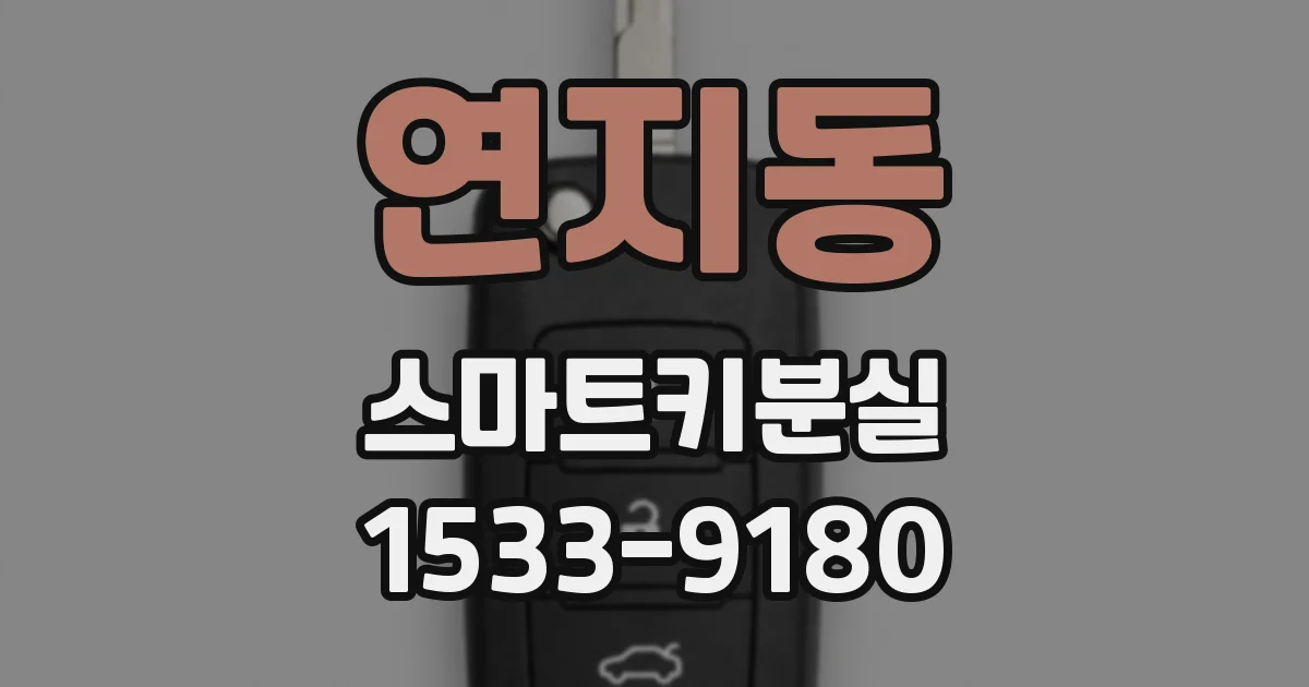 연지동 스마트키분실