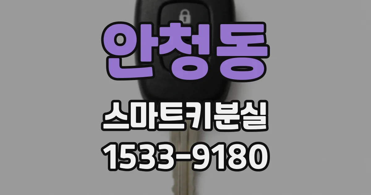 안청동 스마트키분실