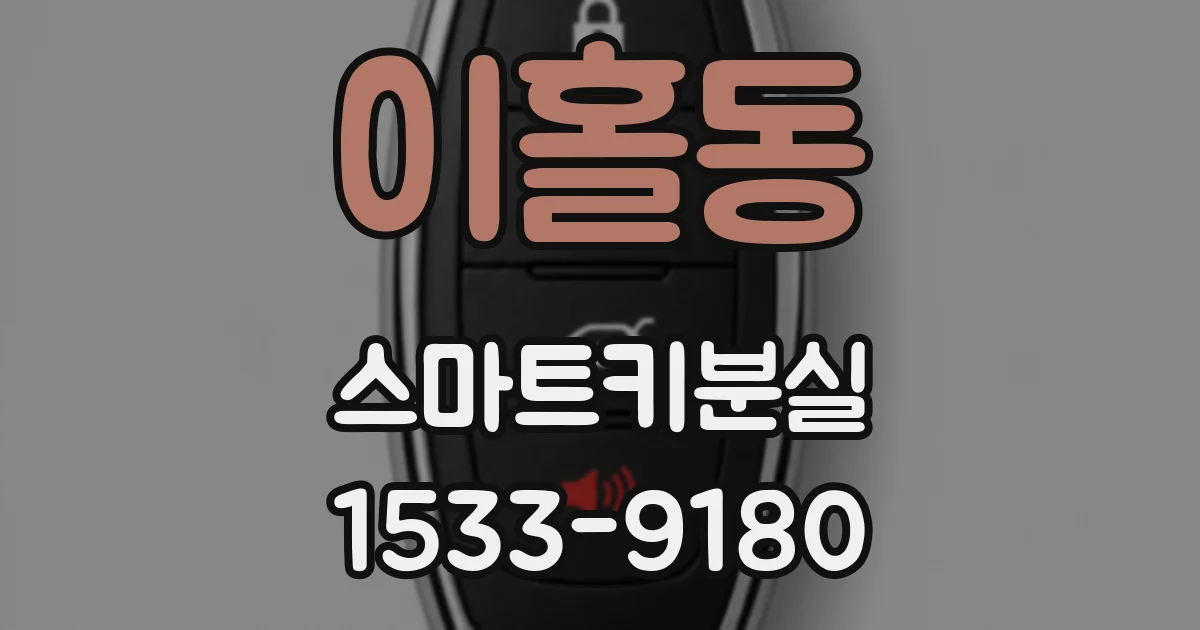 이홀동 스마트키분실