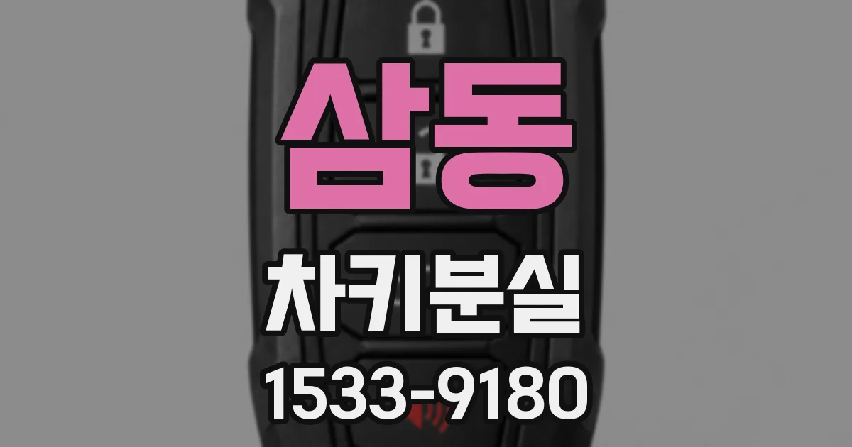 삼동 차키분실