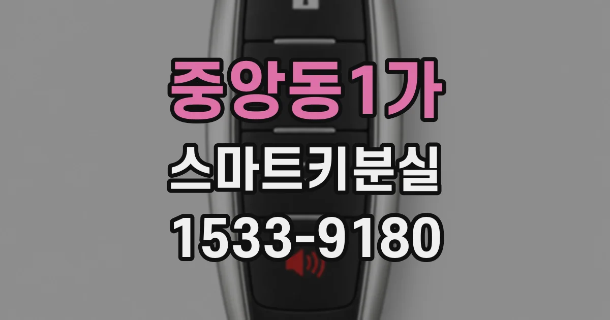 중앙동1가 스마트키분실