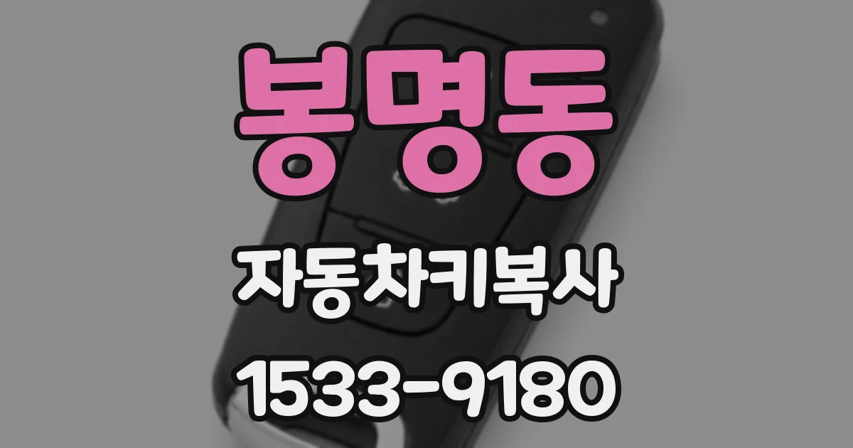 봉명동 자동차키복사