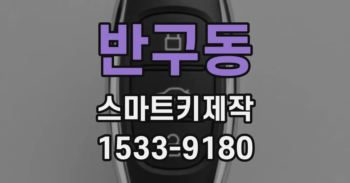 반구동 스마트키제작