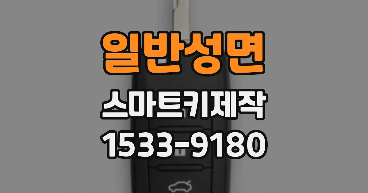 일반성면 스마트키제작