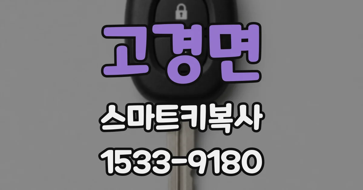 고경면 스마트키복사