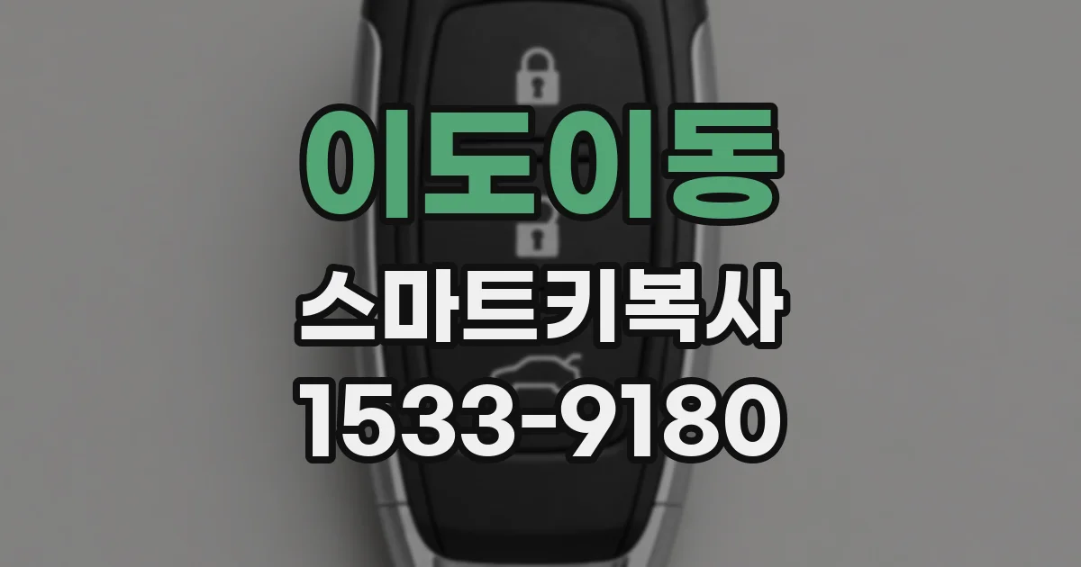 이도이동 스마트키복사