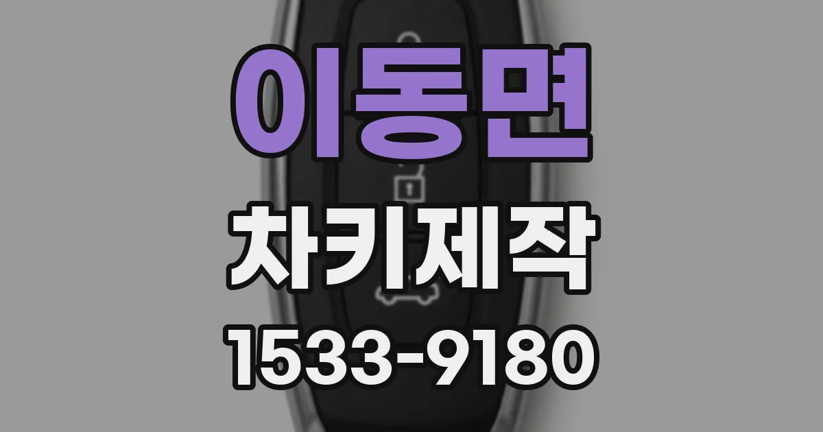 이동면 차키제작