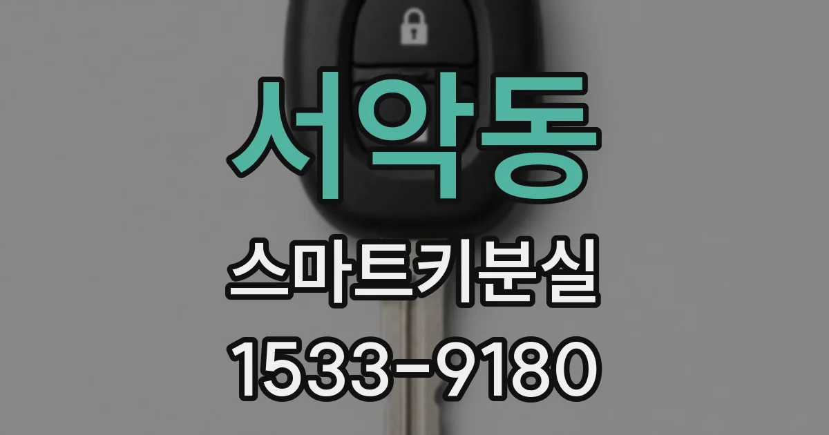서악동 스마트키분실