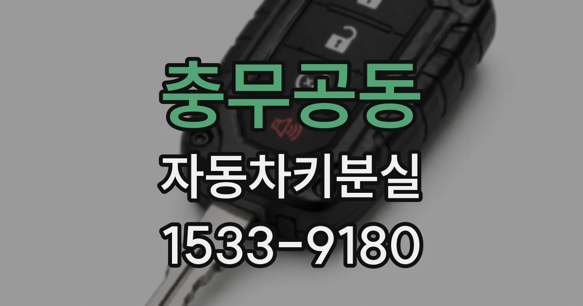 충무공동 자동차키분실