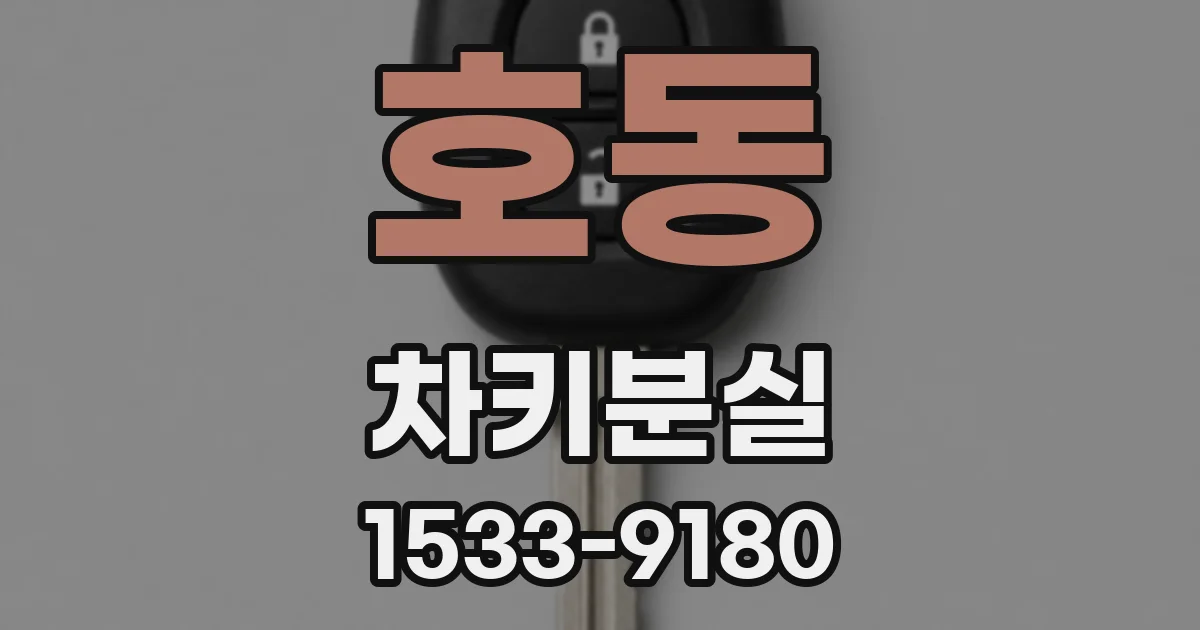 호동 차키분실