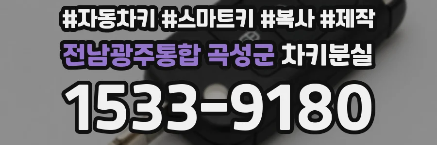 전남광주통합 곡성군 차키분실