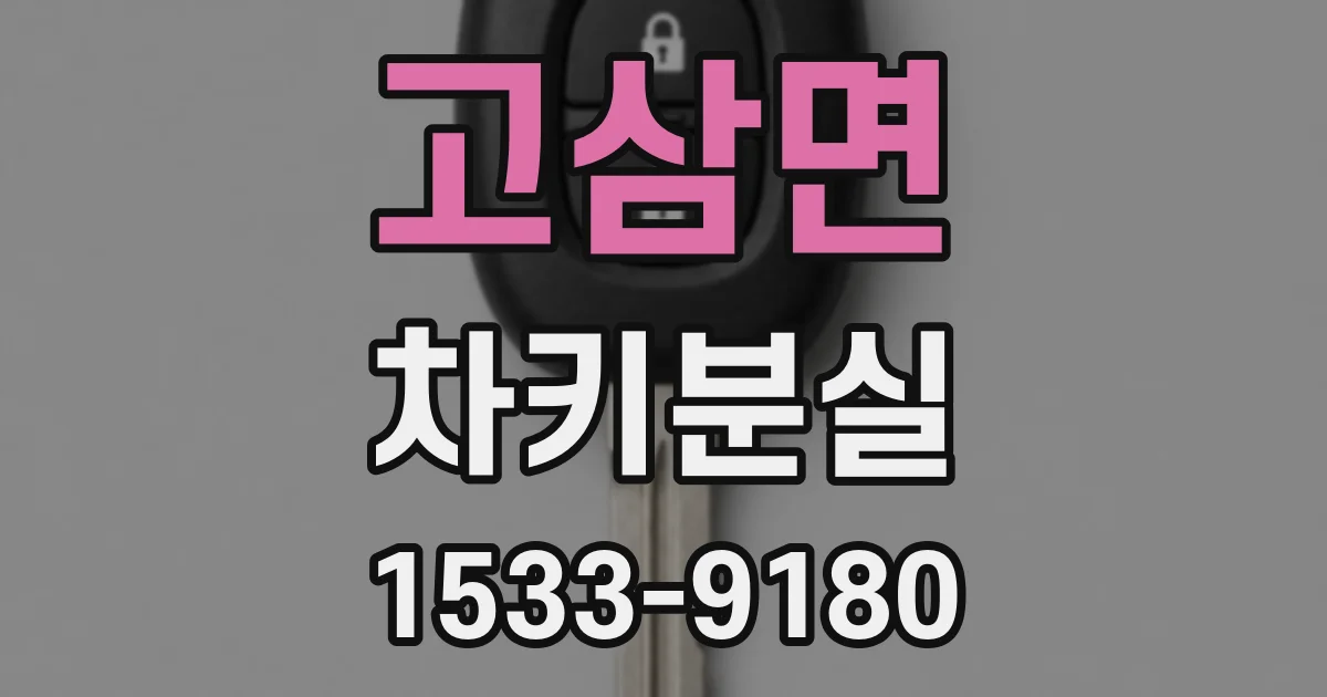 고삼면 차키분실