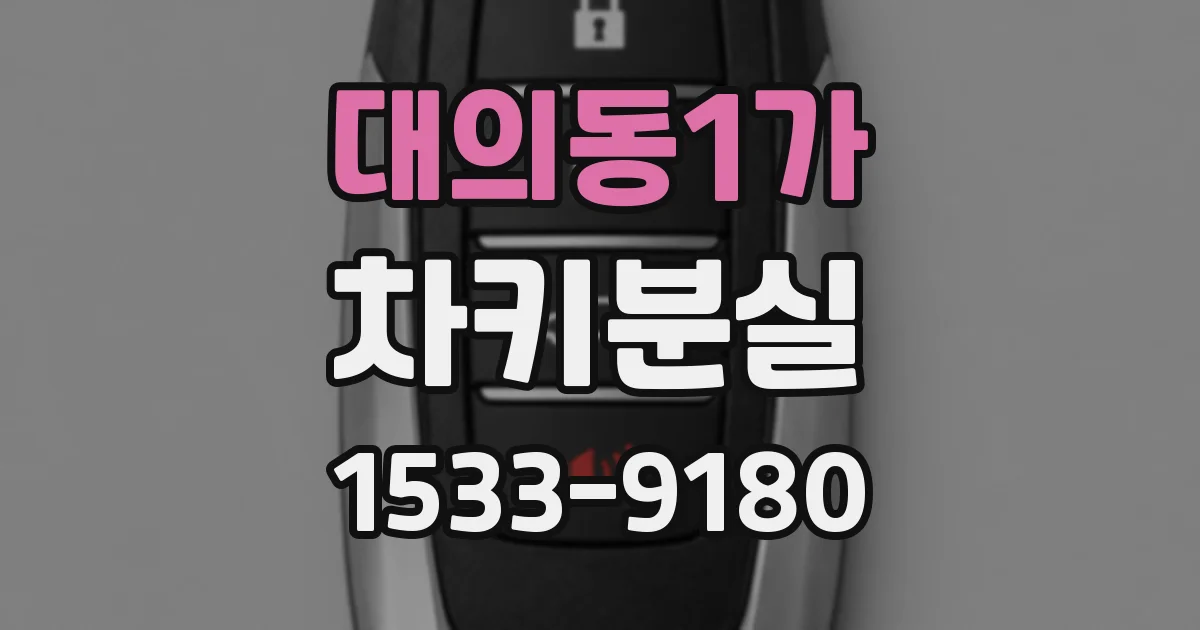 대의동1가 차키분실