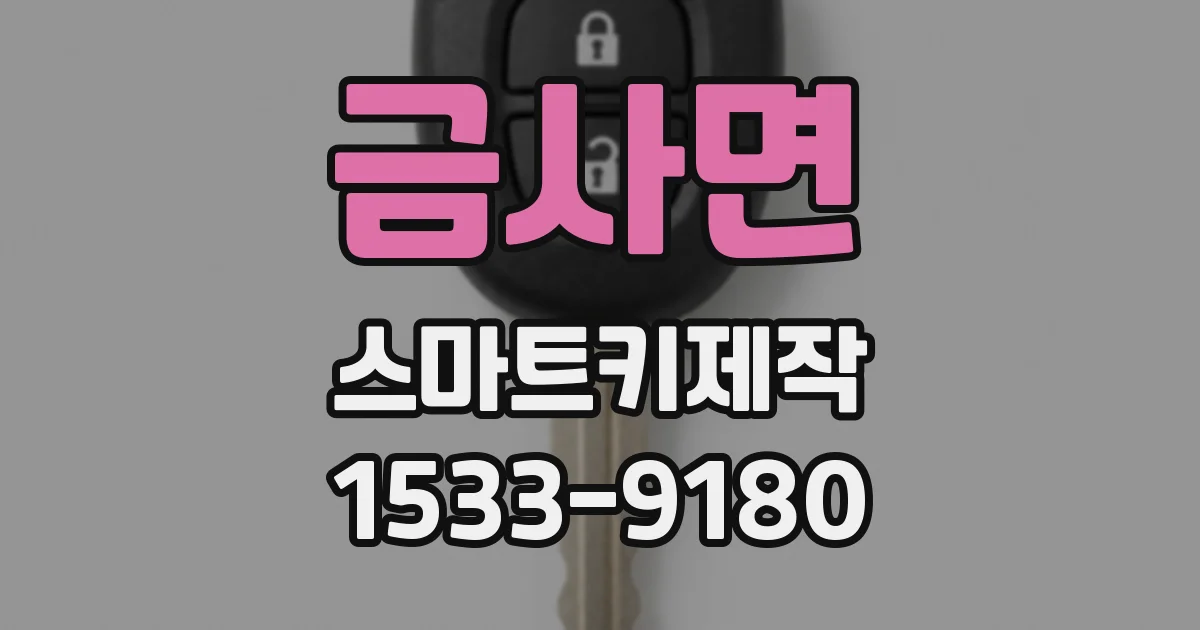 금사면 스마트키제작