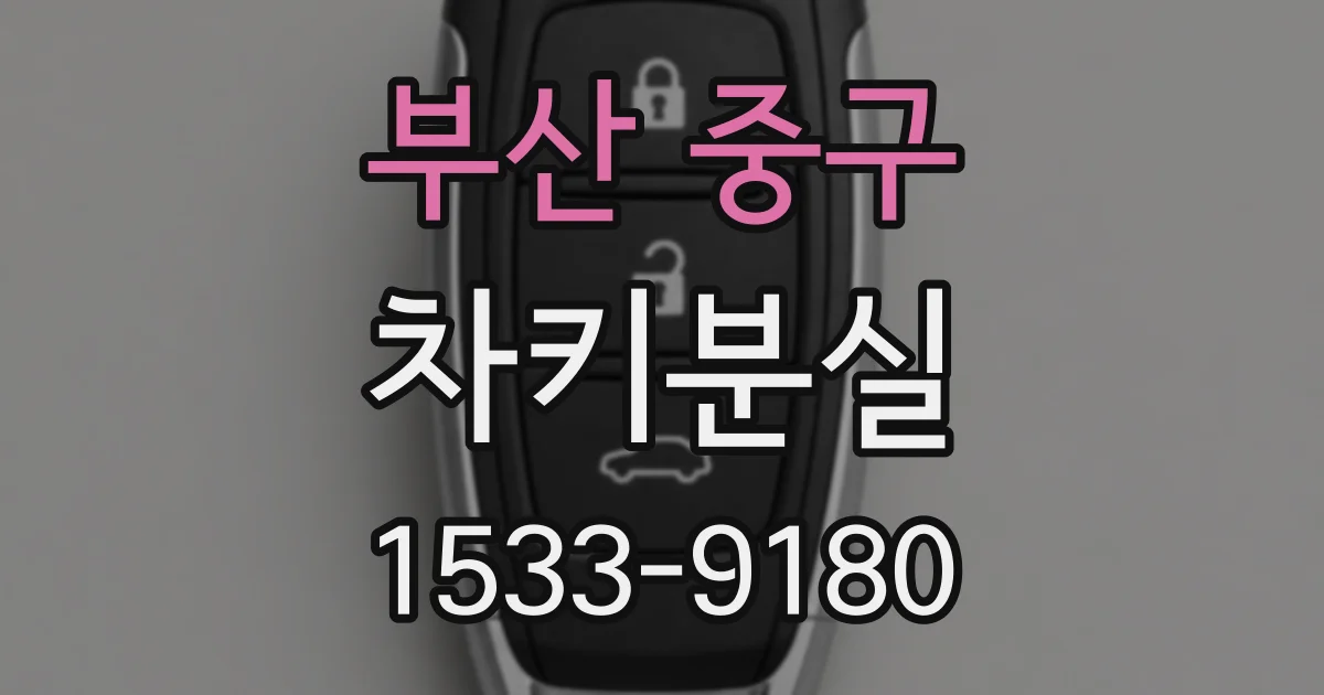 부산 중구 차키분실