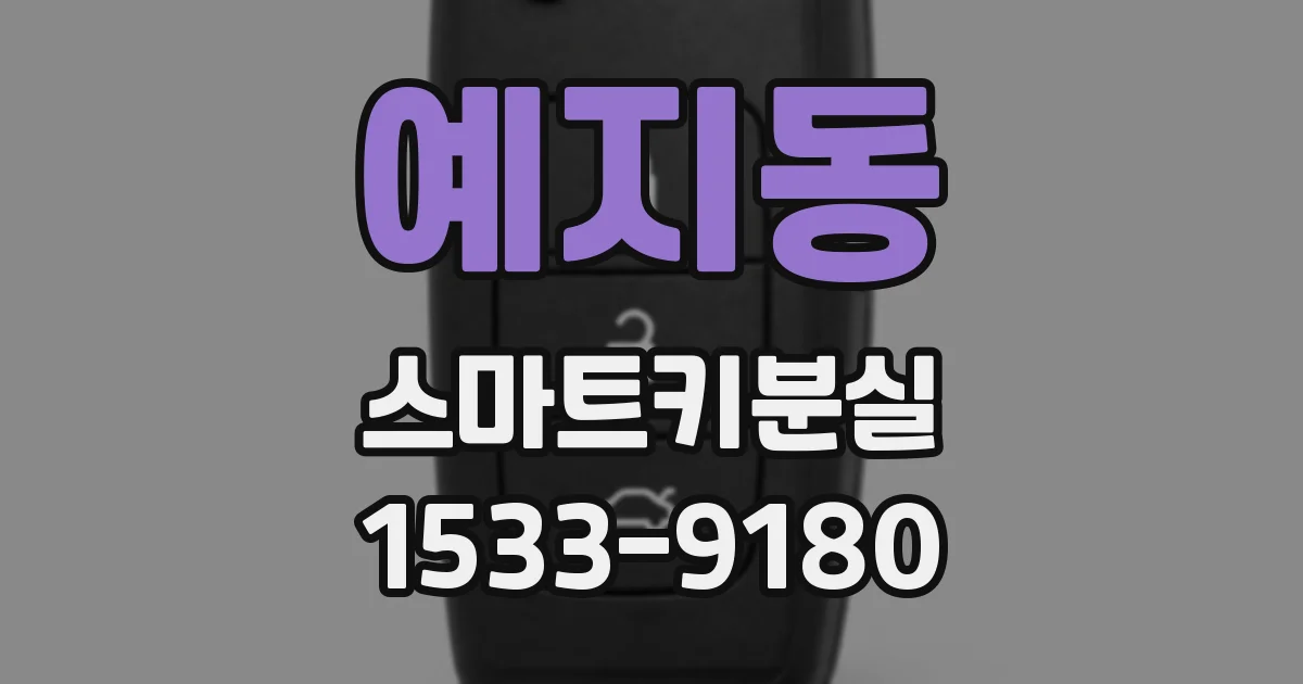 예지동 스마트키분실