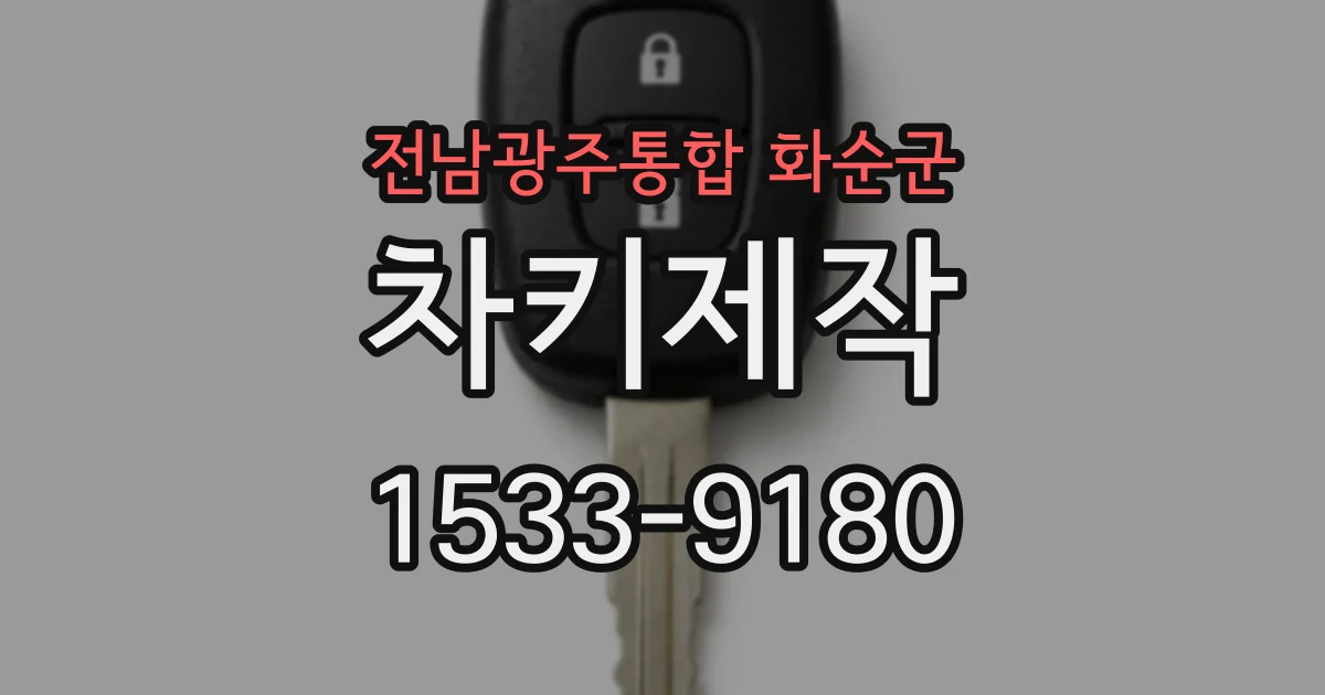 전남광주통합 화순군 차키제작