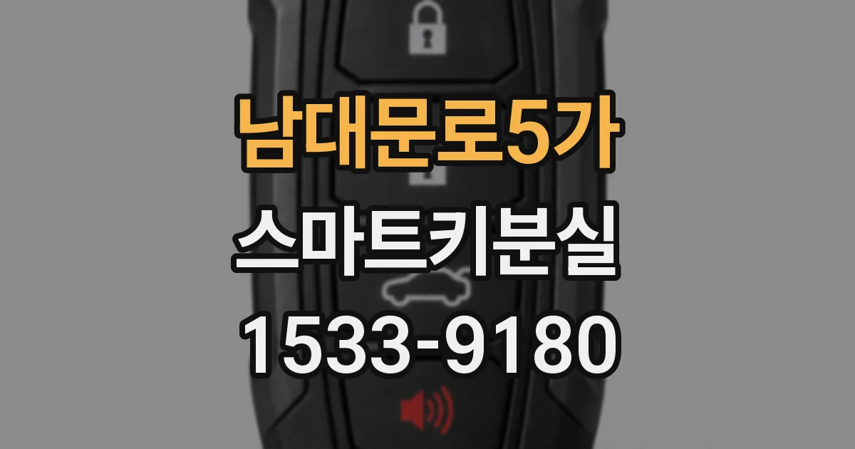 남대문로5가 스마트키분실