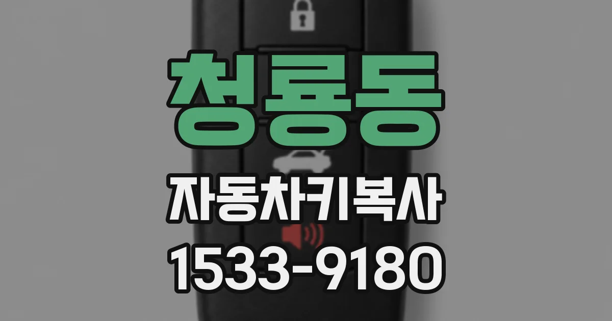 청룡동 자동차키복사