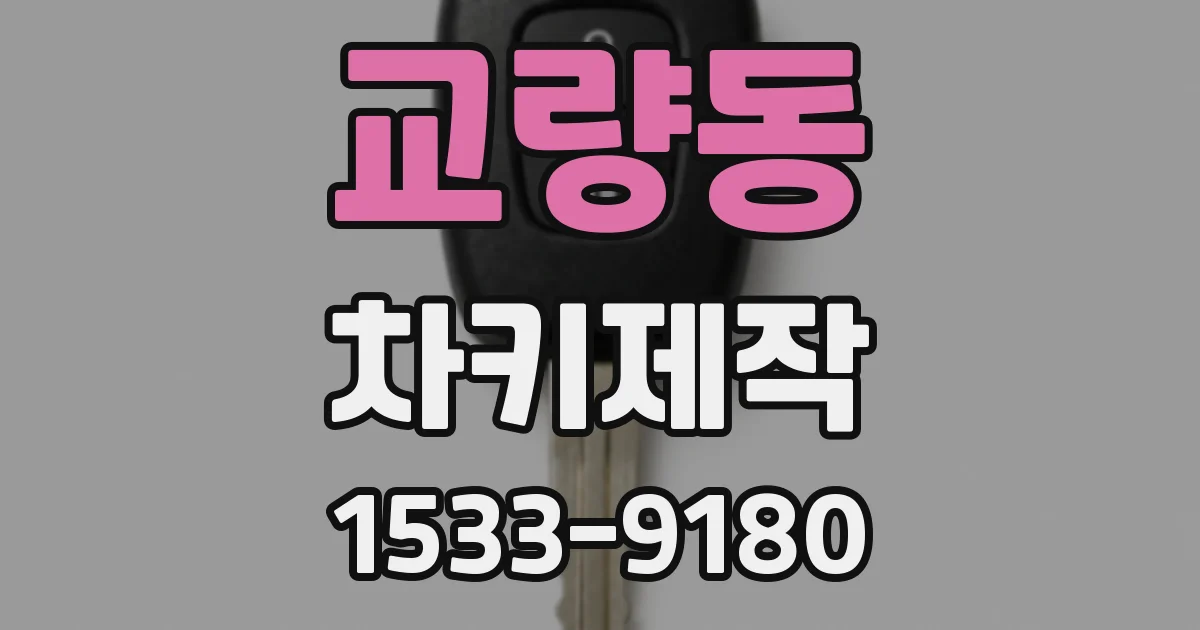 교량동 차키제작